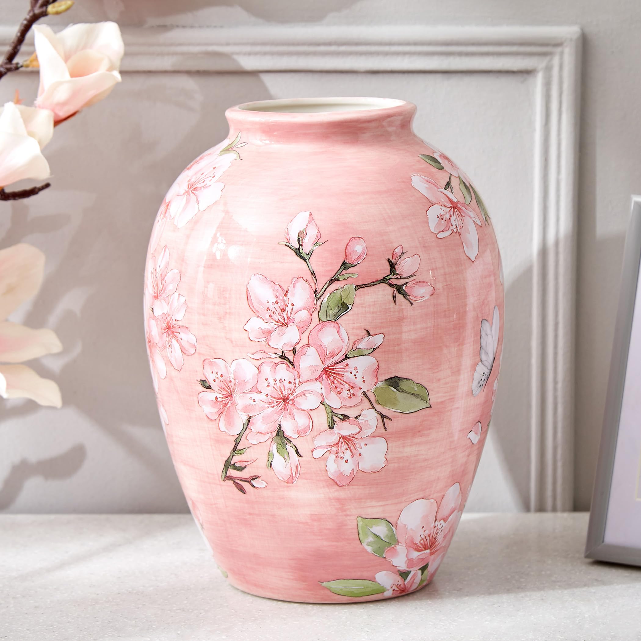 Buy Home Centre Splendid Senorita Sakura Ceramic Printed Vase